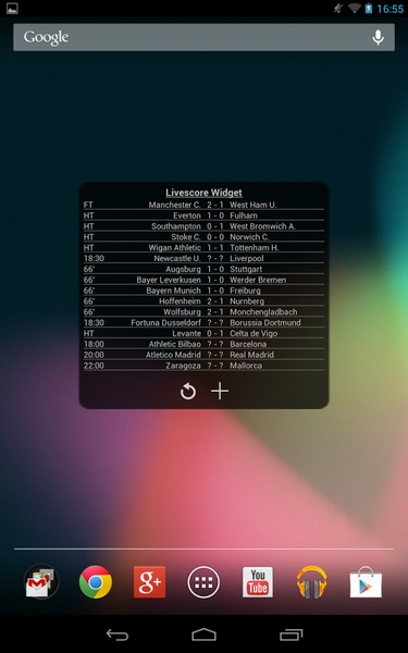 Livescore Widget - Preview 5