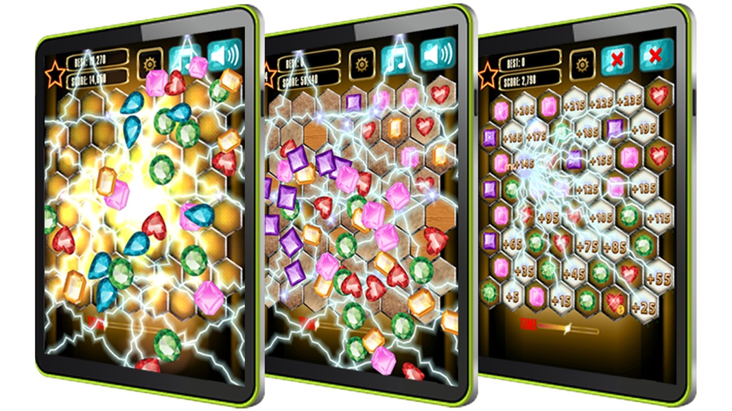 Jewels Blitz Gold Hexagon - Preview 1