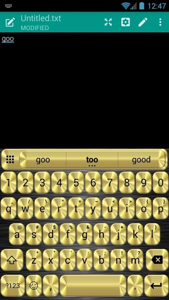 Theme Metallic Gold for Emoji Keyboard - Preview 5