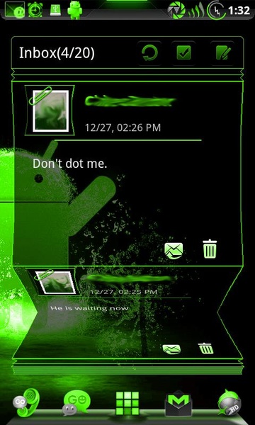 GOWidget PoisonGreen Theme by TeamCarbon - Preview 1