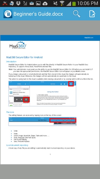 MaaS360 Secure Viewer - Preview 1