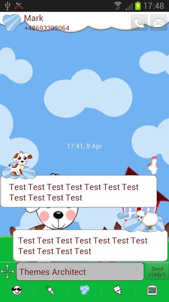 GO SMS Pro Happy Farm Theme - Preview 2