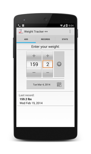 Weight Tracker ++ - Preview 1