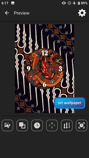 Batik Clock Live Wallpaper - Preview 4