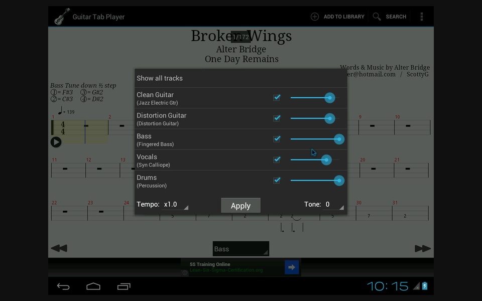 Guitar Tab Player - Preview 2