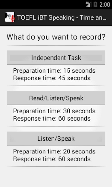 TOEFL iBT Speaking - Time and Record - Preview 4