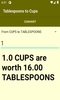Tablespoons to Cups Converter screenshot 4