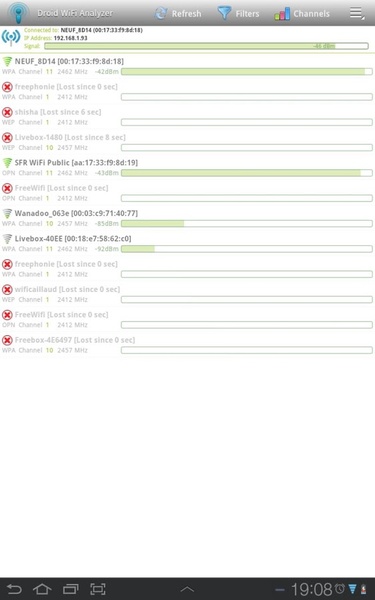Droid WiFi Analyzer - Preview 2
