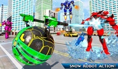 Snow Ball Robot Bike Games screenshot 8