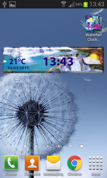 Waterfall Clock Weather Widget - Preview 4