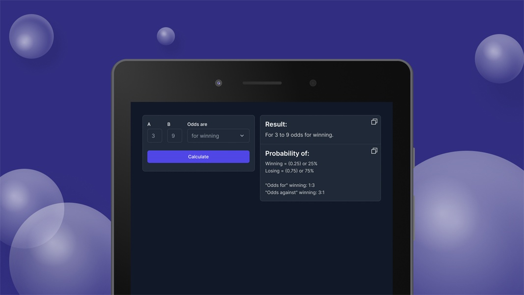 Odds Probability Calculator 1.0.0 Pictures 1
