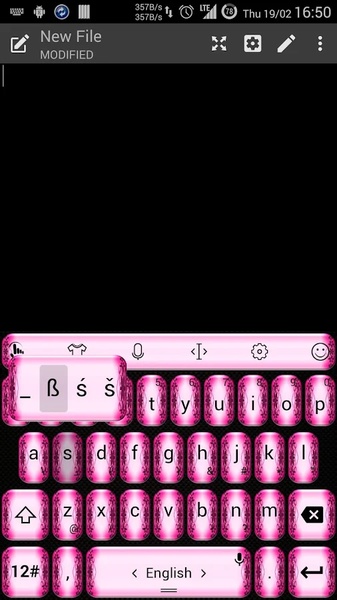 Theme x TouchPal Glitter Flower Pink - Preview 2