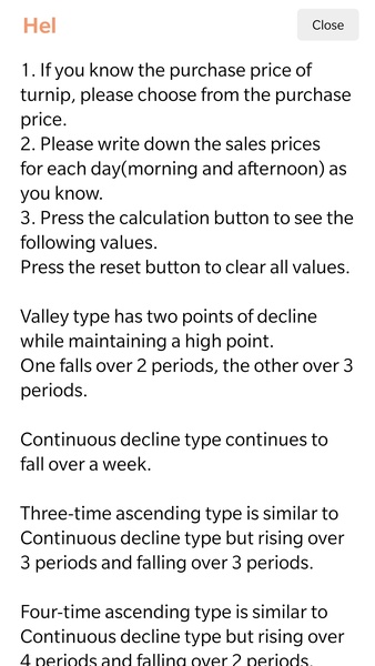 Animal Crossing turnip price calculator