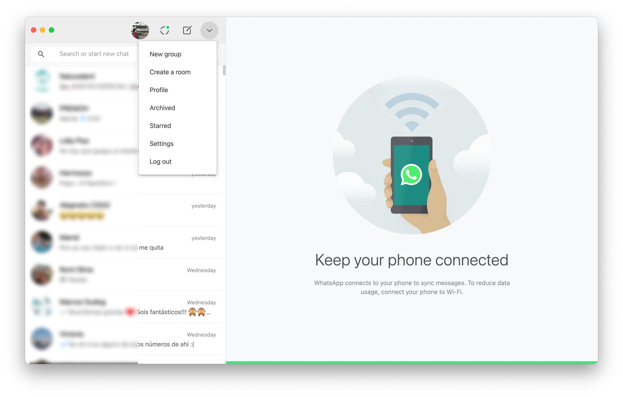 ������ ����� WhatsApp for mac ed80a3b7282745c2591b