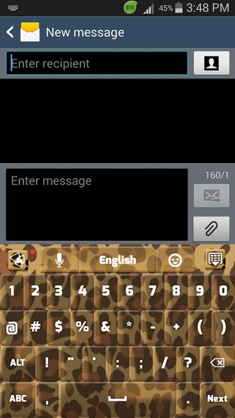 GO Keyboard Wild Leopard Theme - Preview 1