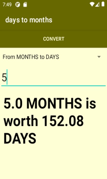 days to months converter - Preview 1