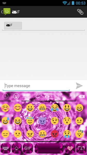 Theme Shading Pink for Emoji Keyboard - Preview 3