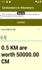 Centimeters to Kilometers converter screenshot 1