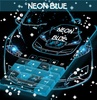 Neon Blue Race Cars Go Keyboard screenshot 1