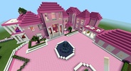 Pink house in Minecraft PE screenshot 1