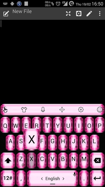 Theme x TouchPal Glitter Flower Pink - Preview 4