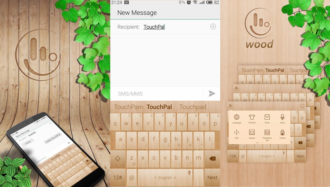 TouchPal SkinPack Natural Wood - Preview 1