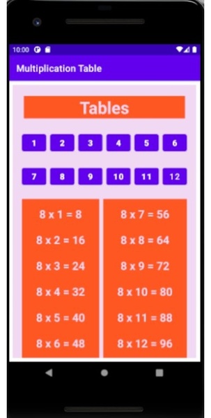 Multiplication Table by Tamer App Developer - Preview 4