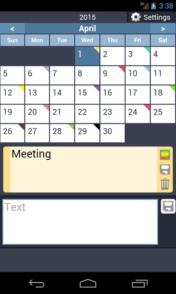 Calendar with colors - Preview 4