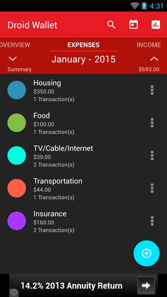 Droid Wallet - Preview 7