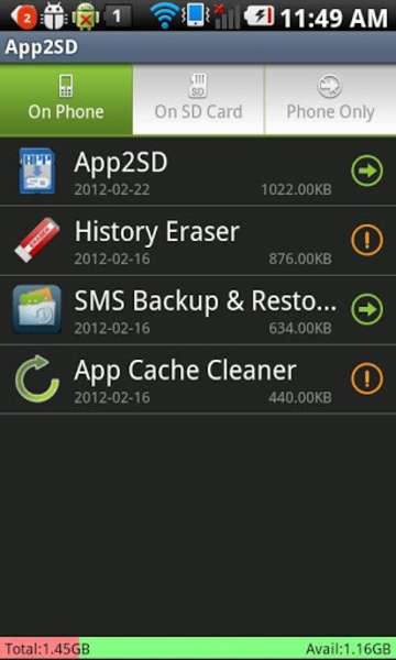 App2SD - Save phone storage - Preview 2