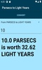 Parsecs to Light Years converter screenshot 4