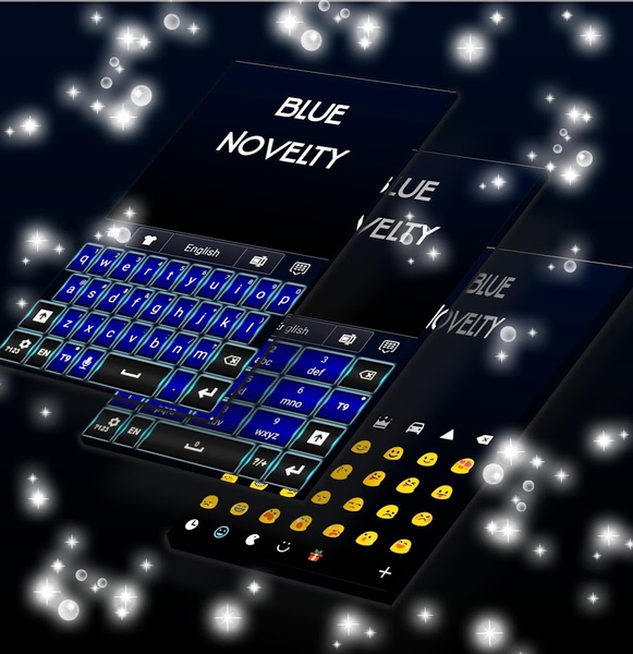 Blue Novelty GO Keyboard Theme - Preview 8