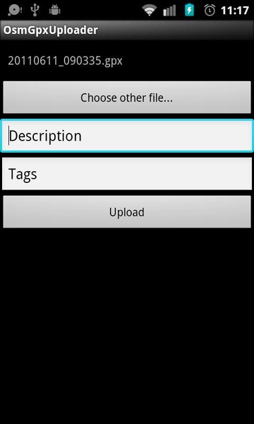 OsmGpxUploader - Preview 2