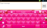 GO Keyboard Pink Flower Theme screenshot 4
