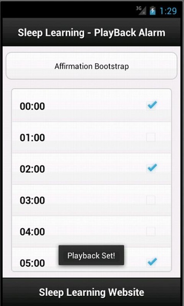 Sleep Learning - PlayBack Alarm - Preview 1