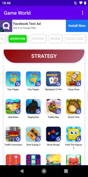 Gameworld app