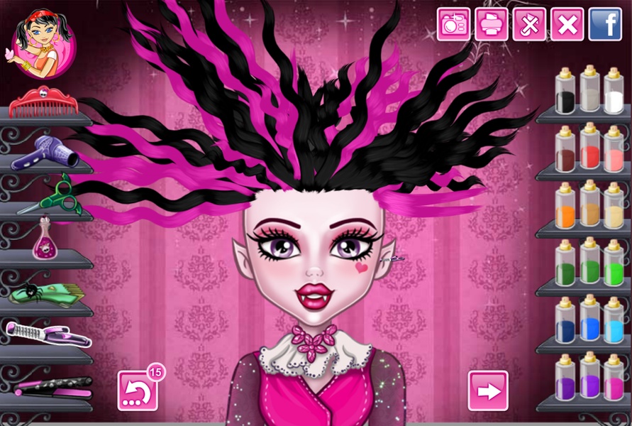 Jogo Monster High Hair Salon no Jogos 360