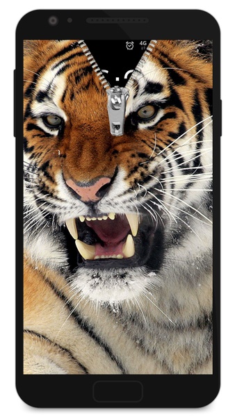 Zipper Lock Screen - Tiger - Preview 4