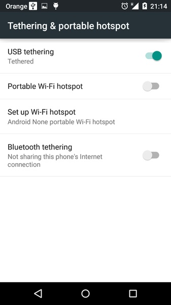 USB Tether - Preview 1