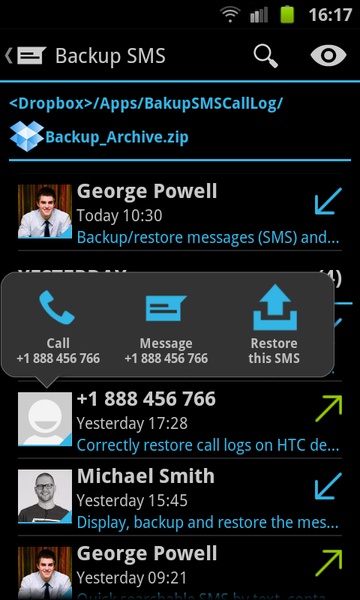 SMS & CallLog Backup - Preview 5