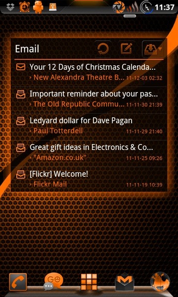 GOWidget SunsetOrangeICS Theme by TeamCarbon - Preview 5