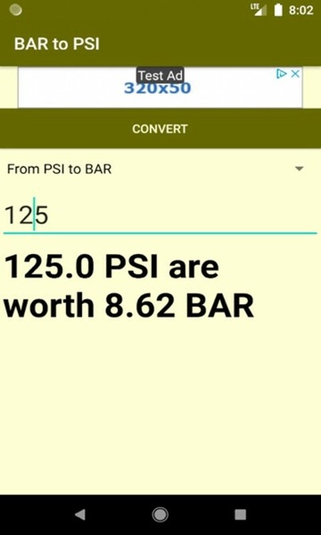BAR to PSI converter - Preview 1