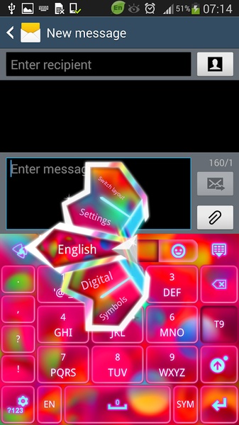 GO Keyboard Color Bubble Theme - Preview 6