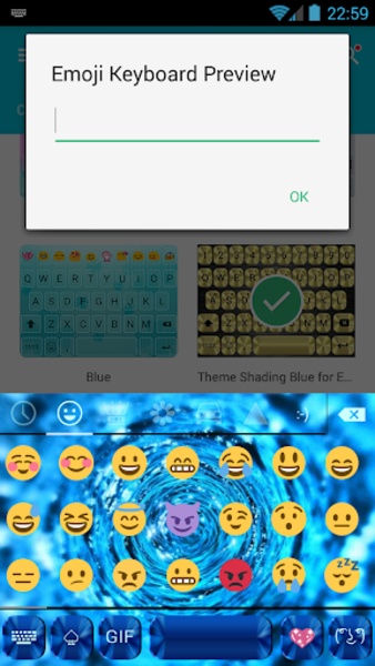 Theme Shading Blue for Emoji Keyboard - Preview 3