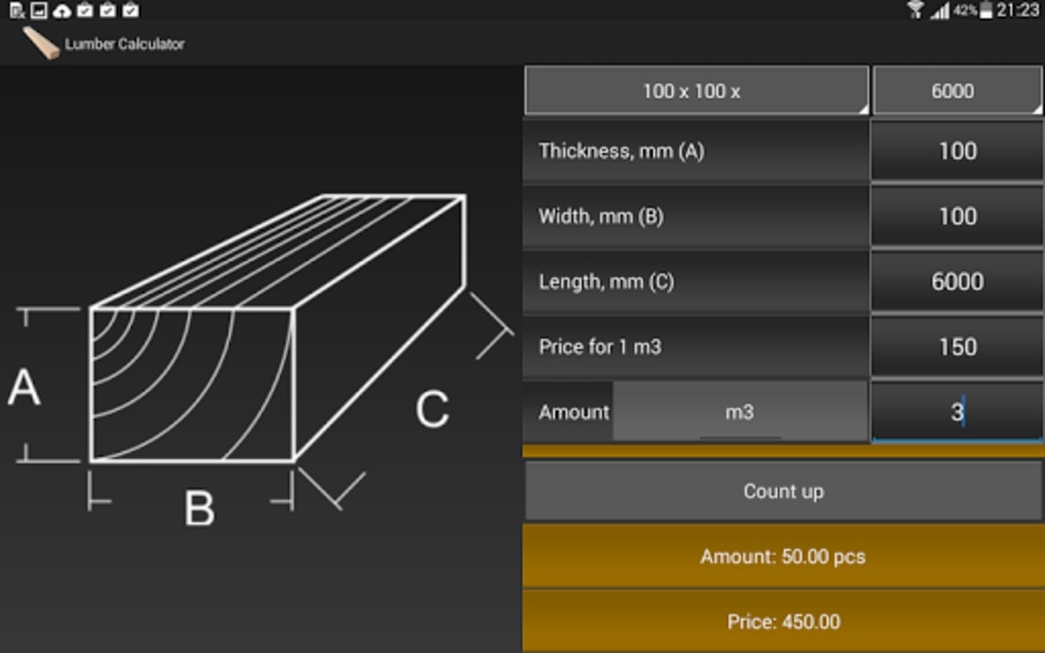 Lumber Calculator - Preview 7