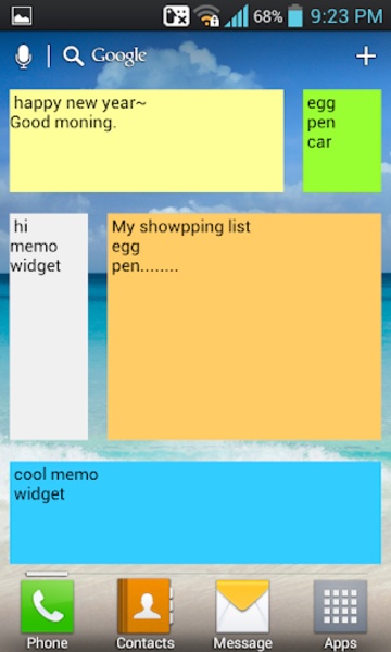 Memo Widget - Preview 3