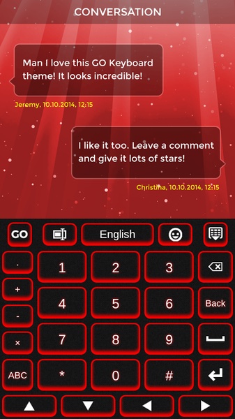 Red Keyboard Theme - Preview 10