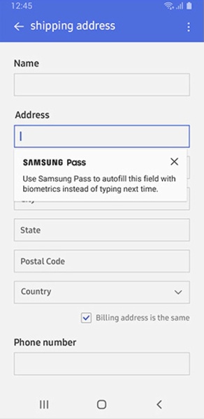 Autofill with Samsung Pass - Preview 1