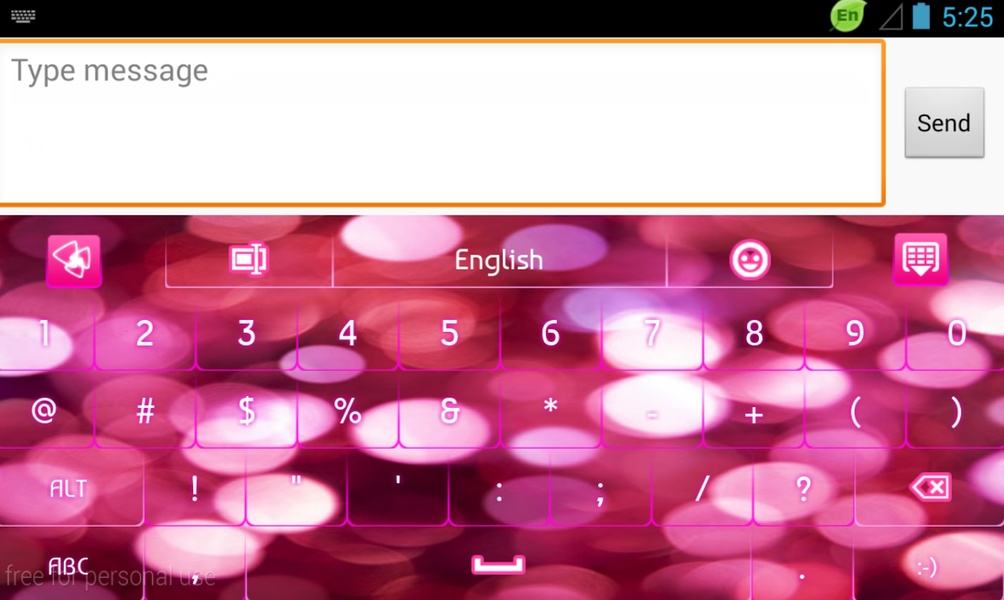 GO Keyboard Glow Pink Theme - Preview 2