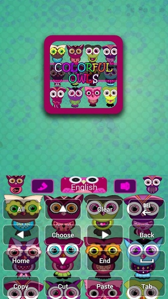 Owls Colorful Go Keyboard - Preview 2